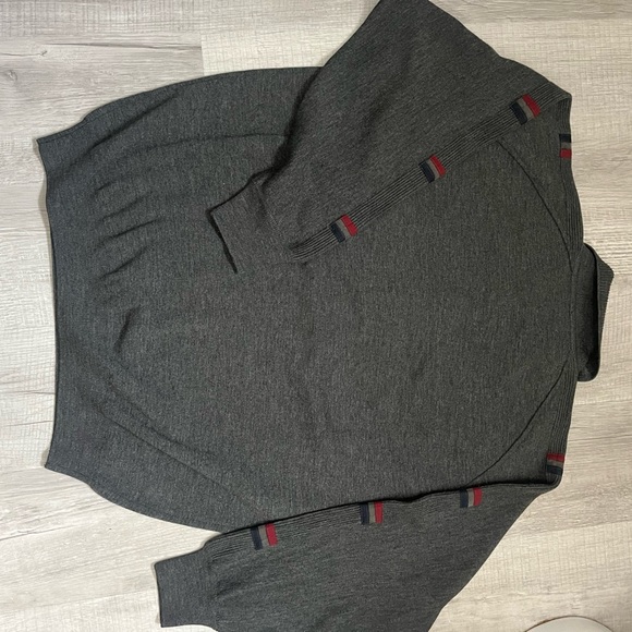 Vintage 80’s retro Men’s thick Lana wool blend ski winter jumper Sweater XL gray - Picture 11 of 14